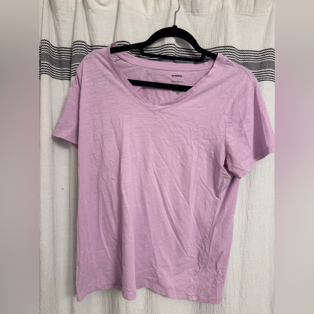 Sonoma Women's Light Purple V-Neck Tee